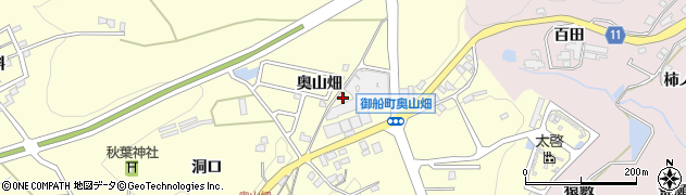 愛知県豊田市御船町（奥山畑）周辺の地図