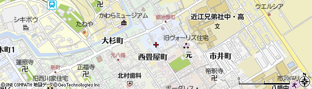 滋賀県近江八幡市江南町周辺の地図