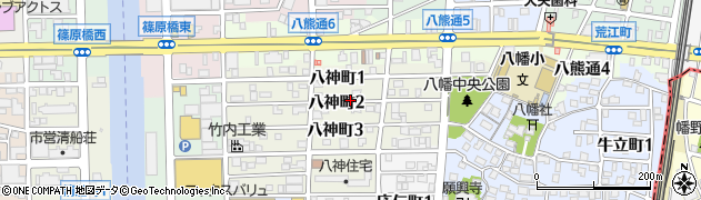 愛知県名古屋市中川区八神町2丁目周辺の地図