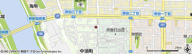 愛知県名古屋市中川区中須町75周辺の地図