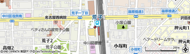 名古屋市役所緑政土木局　荒子・小本自転車駐車場・管理事務所周辺の地図