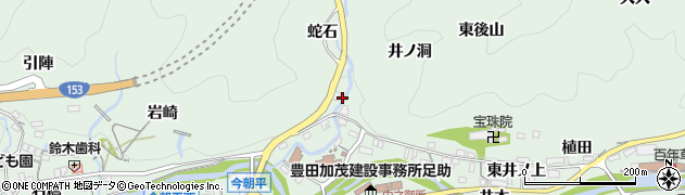 愛知県豊田市足助町蛇石100周辺の地図