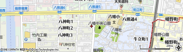 愛知県名古屋市中川区八神町2丁目2周辺の地図