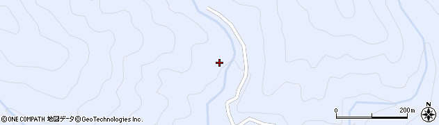 愛知県豊根村（北設楽郡）古真立（中分地）周辺の地図