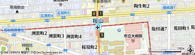 桜山駅周辺の地図