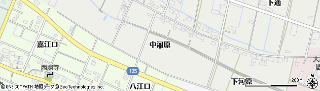 愛知県愛西市落合町（中河原）周辺の地図