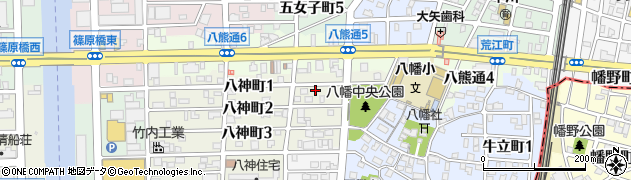 愛知県名古屋市中川区八神町1丁目67周辺の地図