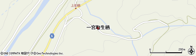 兵庫県宍粟市一宮町生栖周辺の地図