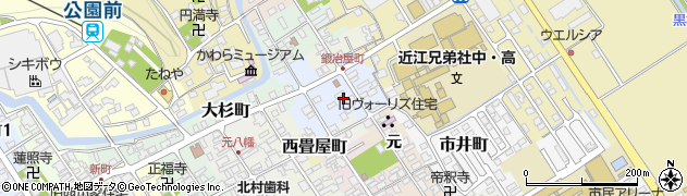 滋賀県近江八幡市鍛治屋町39周辺の地図
