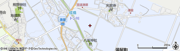 滋賀県東近江市湯屋町周辺の地図