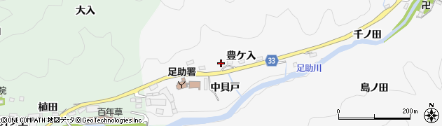 愛知県豊田市桑田和町（豊ケ入）周辺の地図