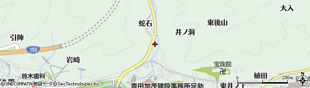 愛知県豊田市足助町蛇石14周辺の地図
