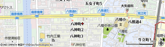 愛知県名古屋市中川区八神町1丁目周辺の地図