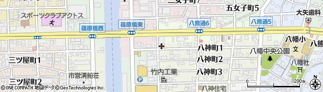 愛知県名古屋市中川区八神町1丁目35周辺の地図