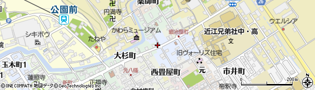 滋賀県近江八幡市鍛治屋町29周辺の地図