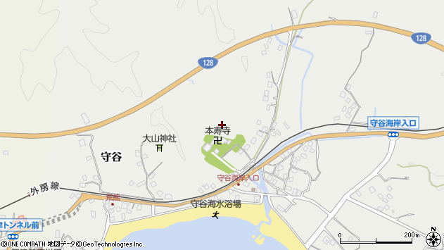〒299-5244 千葉県勝浦市守谷の地図