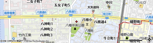 愛知県名古屋市中川区八神町1丁目3周辺の地図