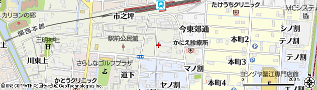 愛知県蟹江町（海部郡）今周辺の地図