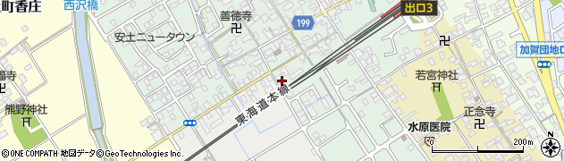 滋賀県近江八幡市安土町常楽寺204周辺の地図
