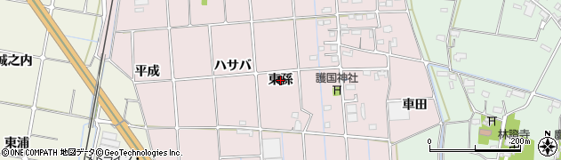 愛知県愛西市東保町（東孫）周辺の地図