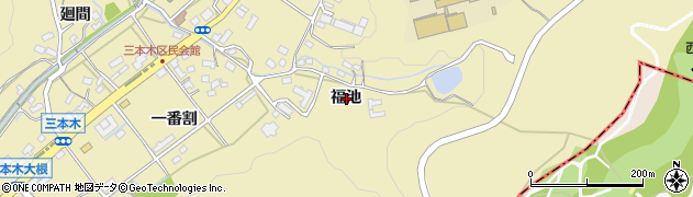 愛知県日進市三本木町福池周辺の地図