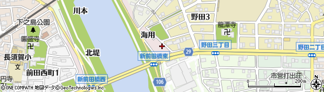 愛知県名古屋市中川区富田町大字前田（海用）周辺の地図