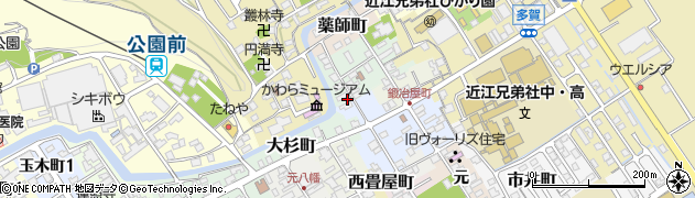 滋賀県近江八幡市大工町28周辺の地図