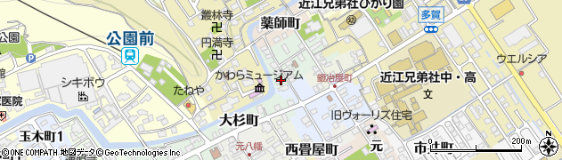 滋賀県近江八幡市大工町27周辺の地図