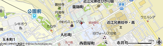 滋賀県近江八幡市大工町29周辺の地図