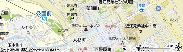 滋賀県近江八幡市大工町26周辺の地図