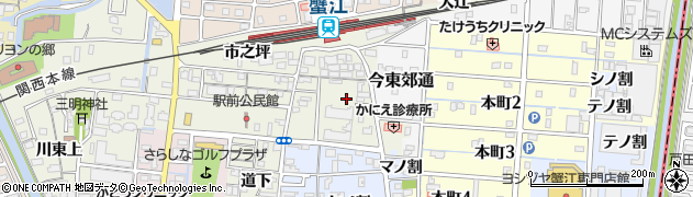 愛知県蟹江町（海部郡）今（下六反田）周辺の地図