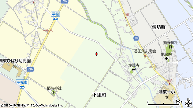 〒527-0115 滋賀県東近江市下里町の地図