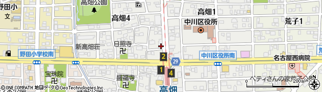 愛知県名古屋市中川区高畑周辺の地図
