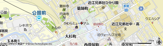 滋賀県近江八幡市大工町25周辺の地図