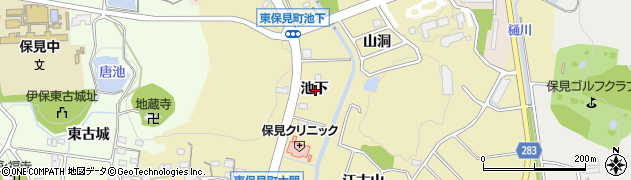 愛知県豊田市東保見町池下周辺の地図