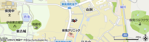 愛知県豊田市東保見町（池下）周辺の地図