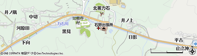 愛知県豊田市力石町深田周辺の地図