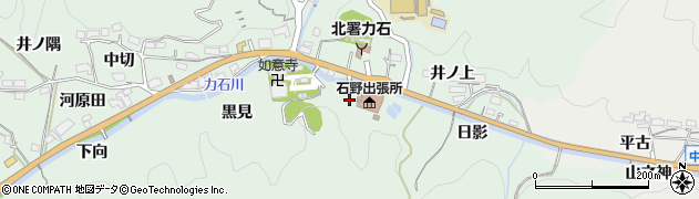 愛知県豊田市力石町（深田）周辺の地図