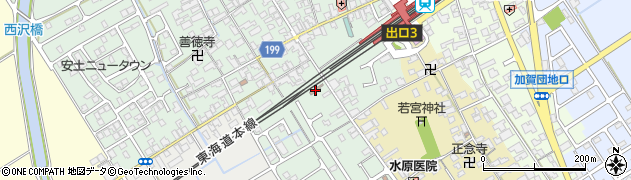 滋賀県近江八幡市安土町常楽寺257周辺の地図
