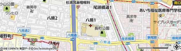 名古屋市立八熊小学校周辺の地図