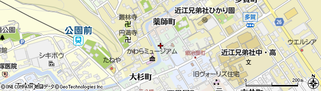 滋賀県近江八幡市大工町24周辺の地図