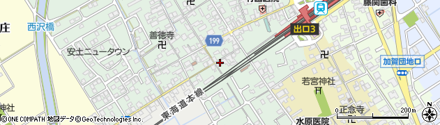 滋賀県近江八幡市安土町常楽寺269周辺の地図