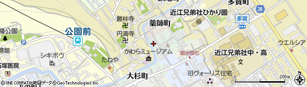 滋賀県近江八幡市大工町23周辺の地図