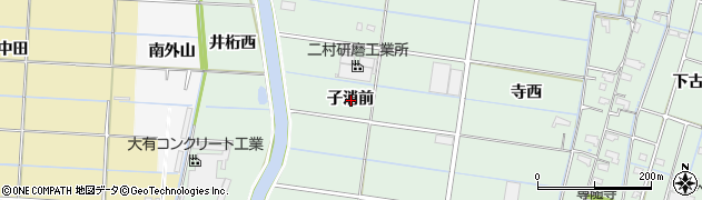 愛知県愛西市森川町子消前周辺の地図