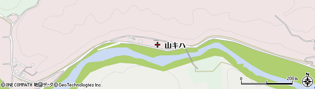 京都府京都市右京区京北周山町（山キハ）周辺の地図