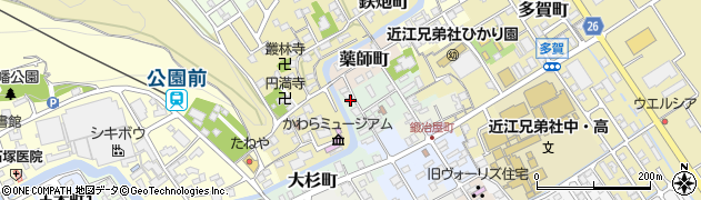滋賀県近江八幡市大工町22周辺の地図