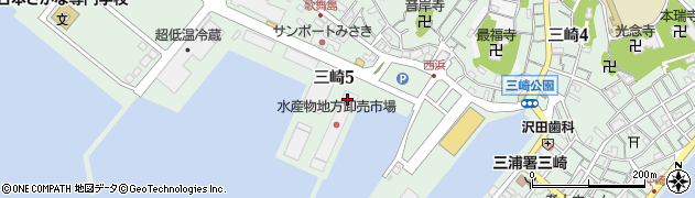 三浦三崎郵便局 ＡＴＭ周辺の地図