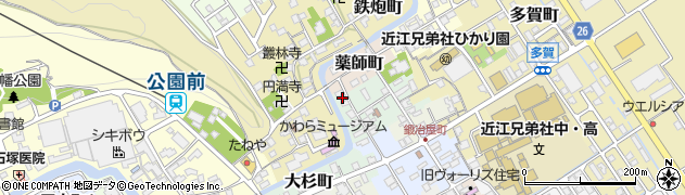 滋賀県近江八幡市大工町21周辺の地図