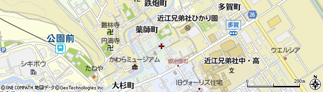 滋賀県近江八幡市大工町34周辺の地図