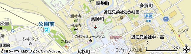 滋賀県近江八幡市大工町19周辺の地図